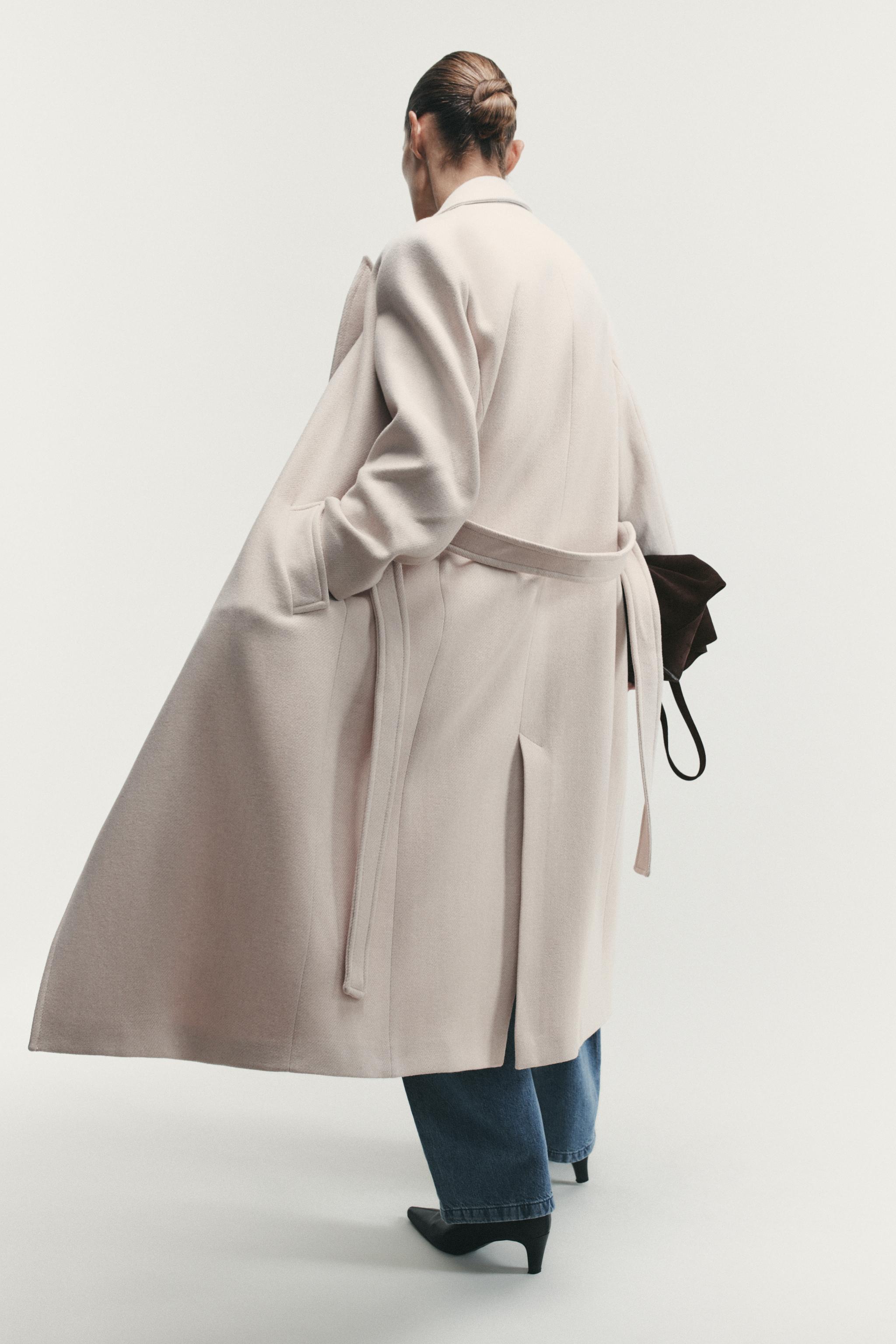 LONG BELTED WOOL COAT